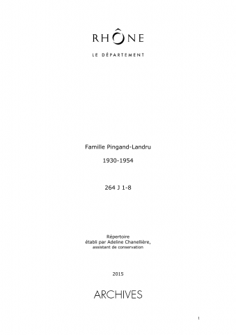 Famille Pingand-Landru.