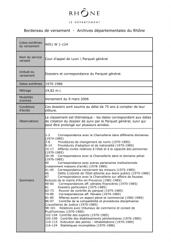 Dossiers et correspondance.