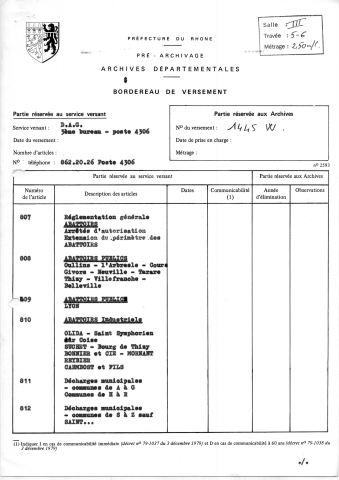 Etablissements classés.