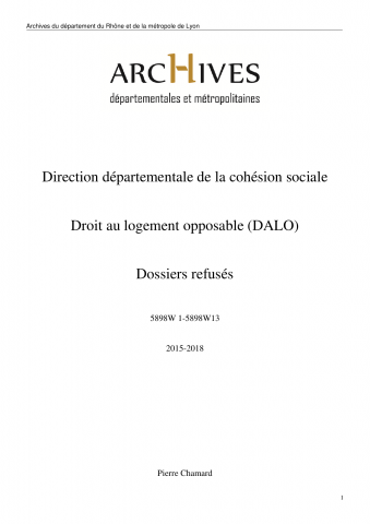 Dossier 2016/1421 au dossier 2016/2914.