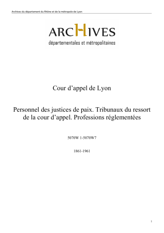 Personnel des justices de paix.