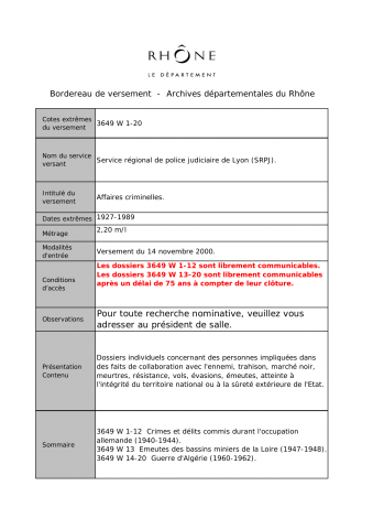 Affaires criminelles.