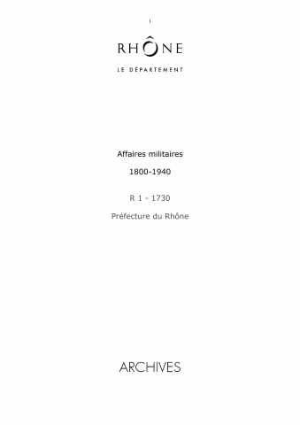 Affaires militaires.