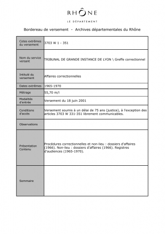 Affaires correctionnelles.