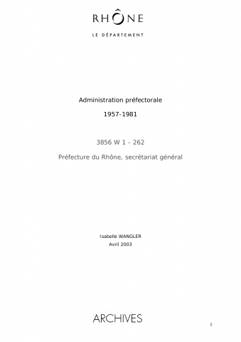 Administration générale.