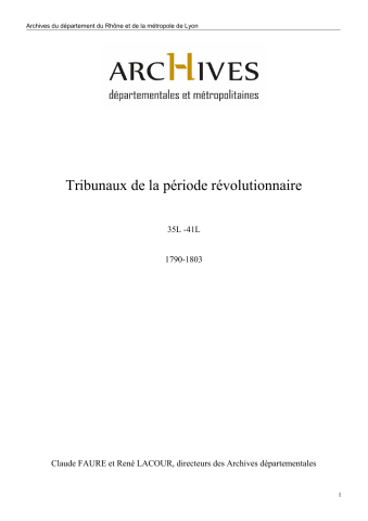 18 pluviôse an II-3 vendémiaire an III.