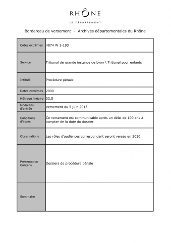 Procédure correctionnelle des mineurs.