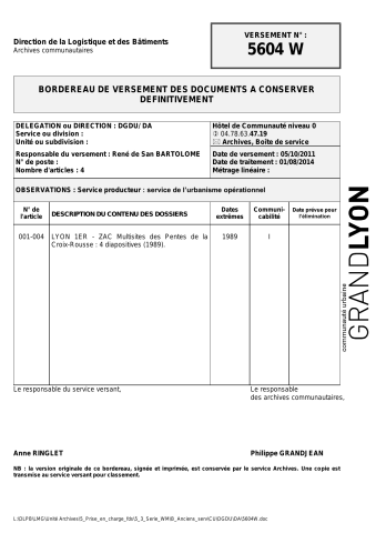 ZAC Multisites des pentes de la Croix-Rousse à Lyon 1er.