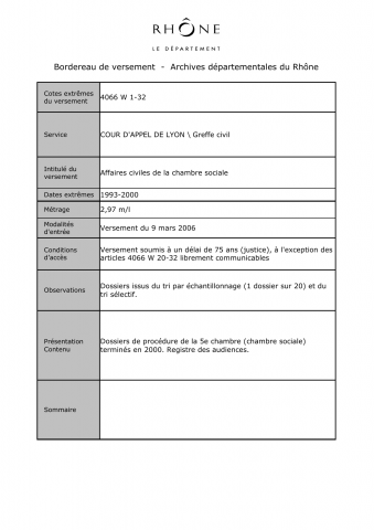 Affaires civiles de la chambre sociale.
