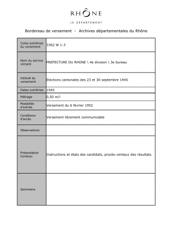 Élections cantonales.