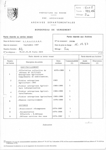 Ravitaillement et défense.