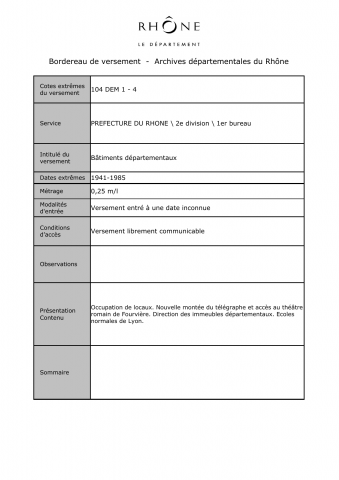 Bâtiments départementaux.