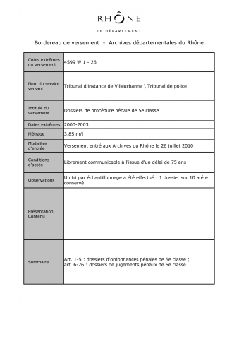 Procédures correctionnelles.
