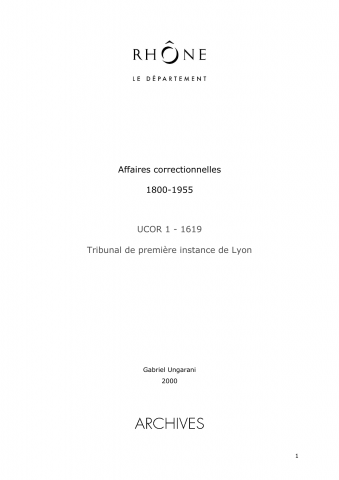 Justice correctionnelle.