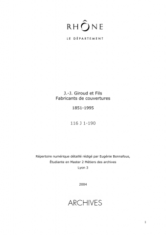 Entreprise Giroud fabrique de couvertures (Lyon et Sérezin-du-Rhône).