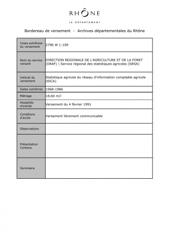 Statistique agricole du réseau d'information comptable agricole (RICA).