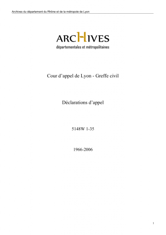 Déclarations d'appel.