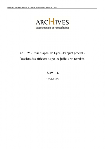 Retraités en 1996 (de A à Z).