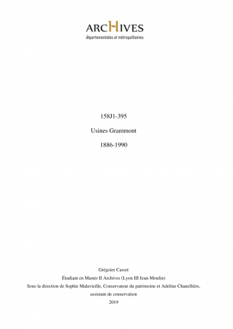 Usines Gramont de Lyon.