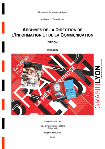 2787WM - Communauté urbaine de Lyon - Activité de la direction de l'information et de la communication