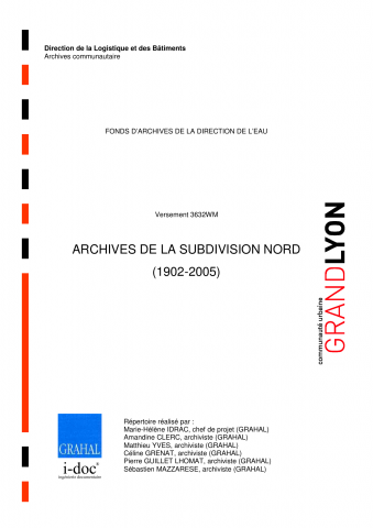 Direction de l'eau, travaux de la subdivision nord.