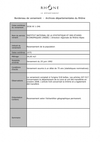 Recensement de population de 1975.