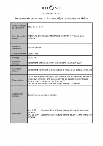Procédures correctionnelles.