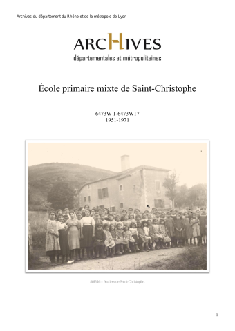 Année scolaire 1957-1958.