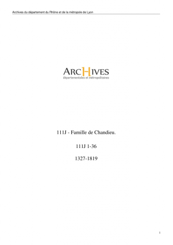 Terrier dressé par Antoine Odin pour Antoine de Chandieu.