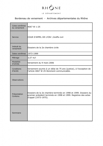 Dossiers de la 2e chambre civile.