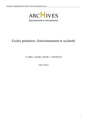Relations avec la commune d'Ouroux, inscriptions : correspondance (1882), listes (1883-1885).