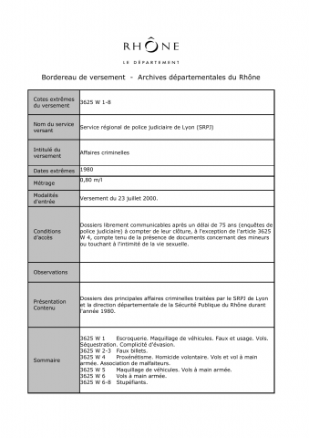 Affaires criminelles.