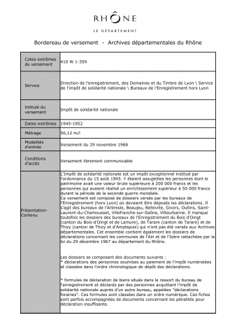 Impôt de solidarité nationale (ISN).