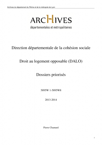 Dossier 2014/371 au dossier 2014/743.