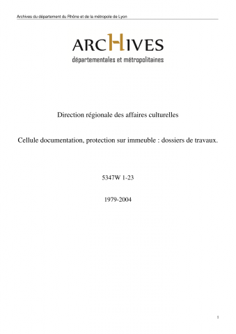 Château de Pont de Veyle (1998), maison forte du Deaul de Revonnas (1998-1999), chapelle Saint-Martin de Montagneux (1998-1999), église dans la commune de Germagnat (2004), église de Gorrevod (1985), ferme du château de Gorrevod (2002), église de l'Evosge (1986-2003), pigeonnier du XVIIIème siècle de Feillens (1987-2000), église de Frans (2002-2003), église de Druillat (2002), ancien presbytère de Druillat (1988), chapelle de Bonaz à Dortan (1998-2002), La Tour de Deaul à Revonnas (1992).
