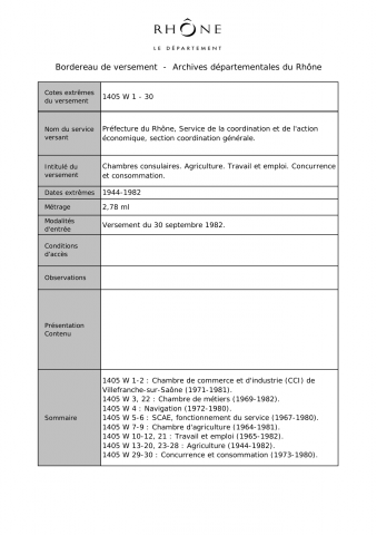 Chambres consulaires. Agriculture. Travail et emploi. Concurrence et consommation.