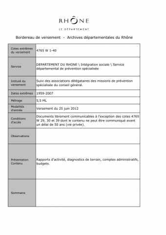 Suivi des associations délégataires des missions de prévention spécialisée du conseil général.