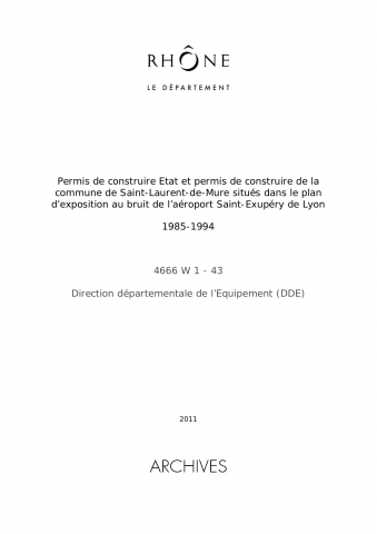 Permis de construire ayant un intérêt historique.
