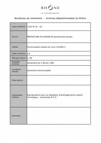 Communauté urbaine de Lyon (COURLY).