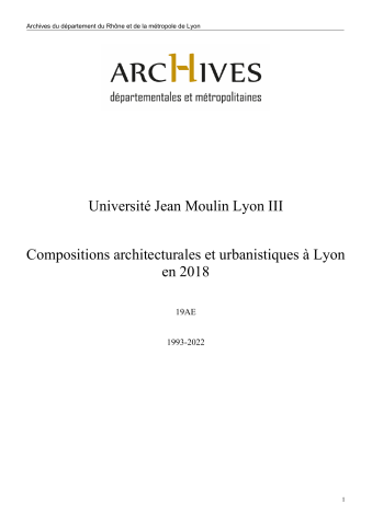 Métadonnées des fronts architecturaux.