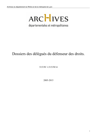 Dossiers de réclamation (2011). Dossiers de détenus de la maison d'arrêt de Saint-Paul.