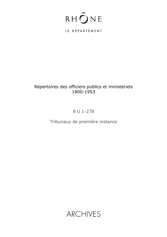 Répertoires des officiers publics et ministériels.