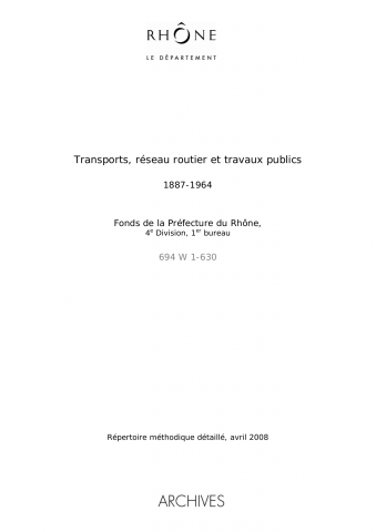 Poste, transports, réseau routier et travaux publics.