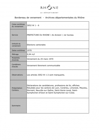 Élections cantonales.