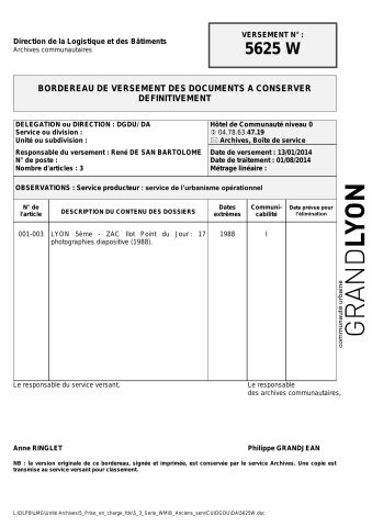 ZAC Ilot Point du jour à Lyon 5ème.