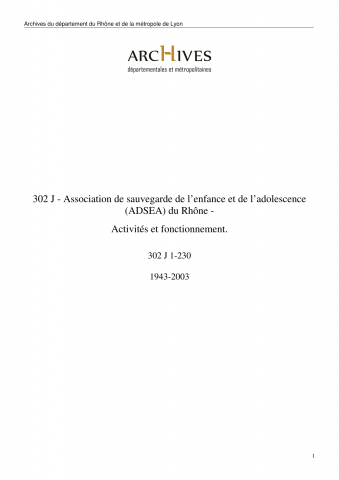 Correspondance générale. Siège administratif (BP 1971 à 1973). Le Relais (BP 1971 et 1972).