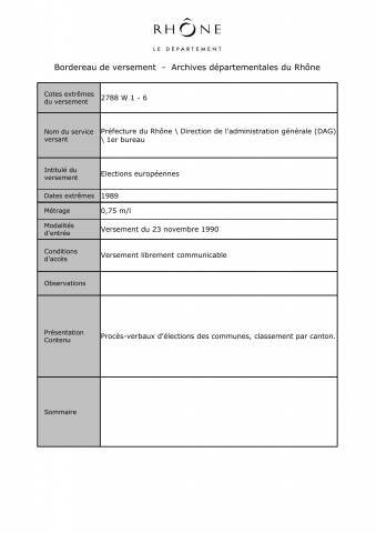 Élections européennes.