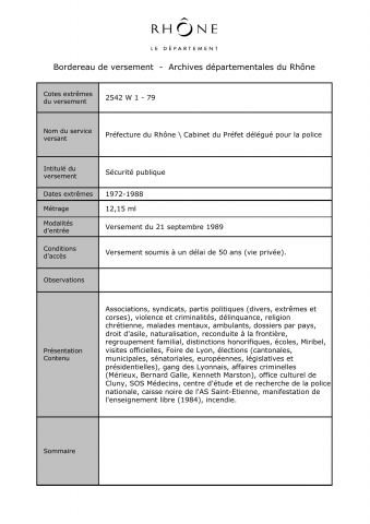 Sécurité publique.