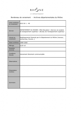 Enseignement supérieur.