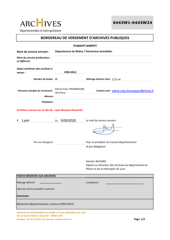 Bâtiments départementaux, travaux.